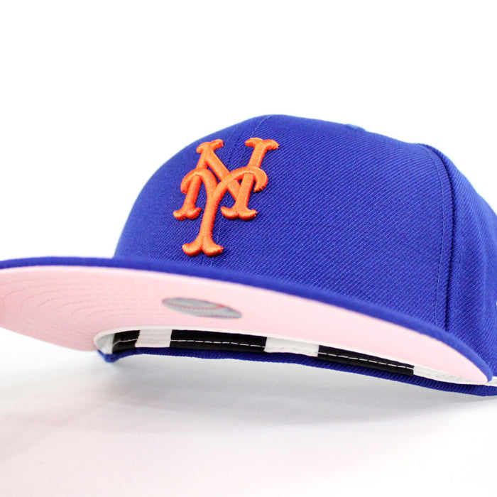 New York Mets New Era 59Fifty Fitted Hat (Team Color Pink Under Brim)