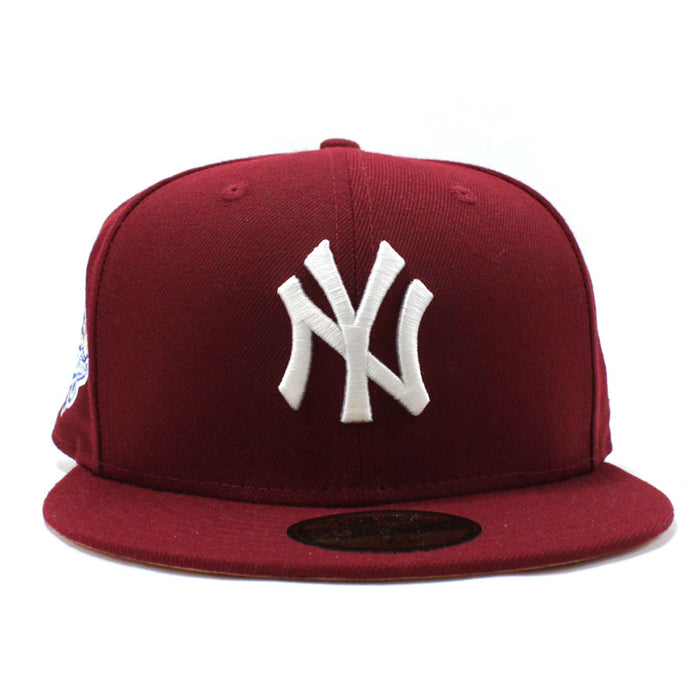 New York Yankees 1999 World Series New Era 59Fifty Fitted Hat (Cardinal Peach Under Brim)