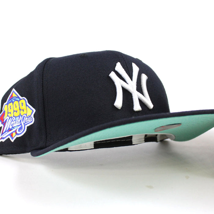 New York Yankees 1999 World Series New Era 59Fifty Fitted Hat (Navy Mint Under Brim)