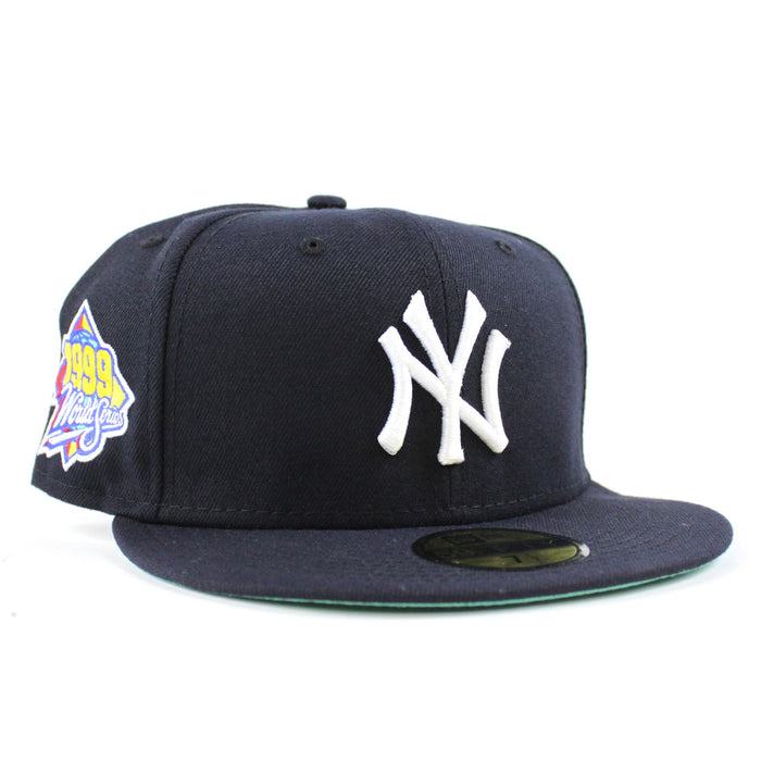 New York Yankees 1999 World Series New Era 59Fifty Fitted Hat (Navy Mint Under Brim)