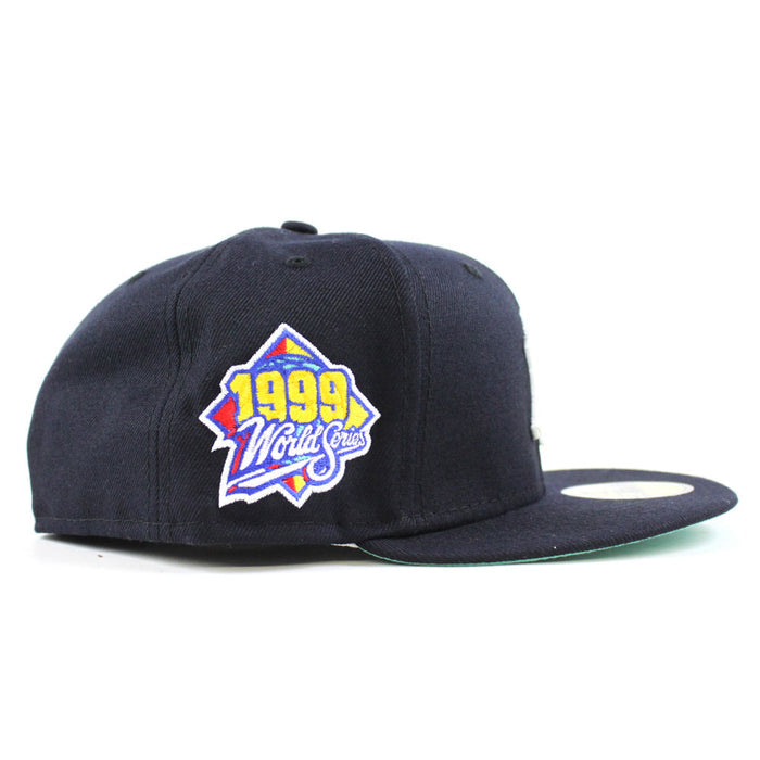 New York Yankees 1999 World Series New Era 59Fifty Fitted Hat (Navy Mint Under Brim)