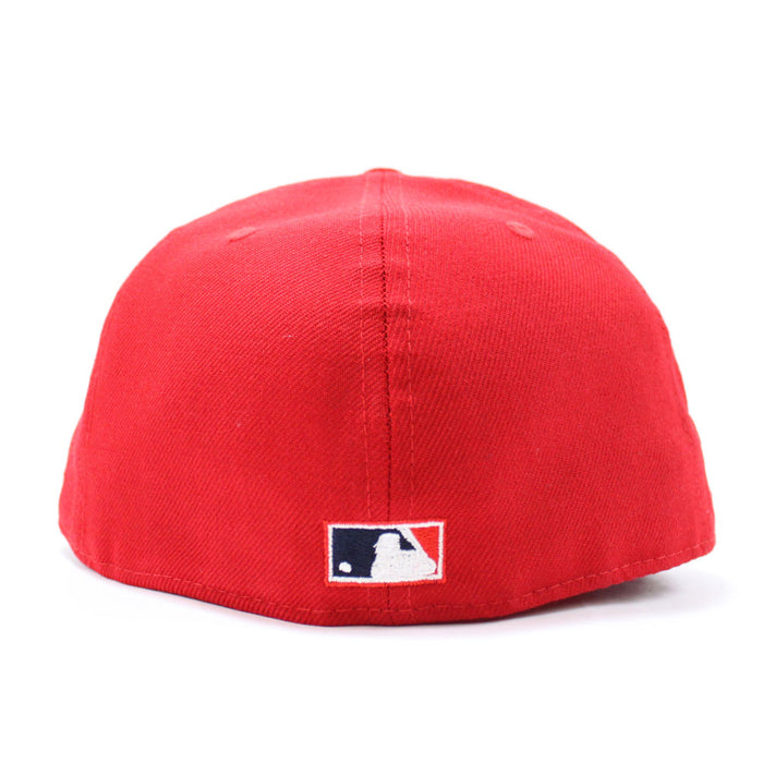 New York Yankees 1999 World Series New Era 59Fifty Fitted Hat (Red LAVENDER Under Brim)