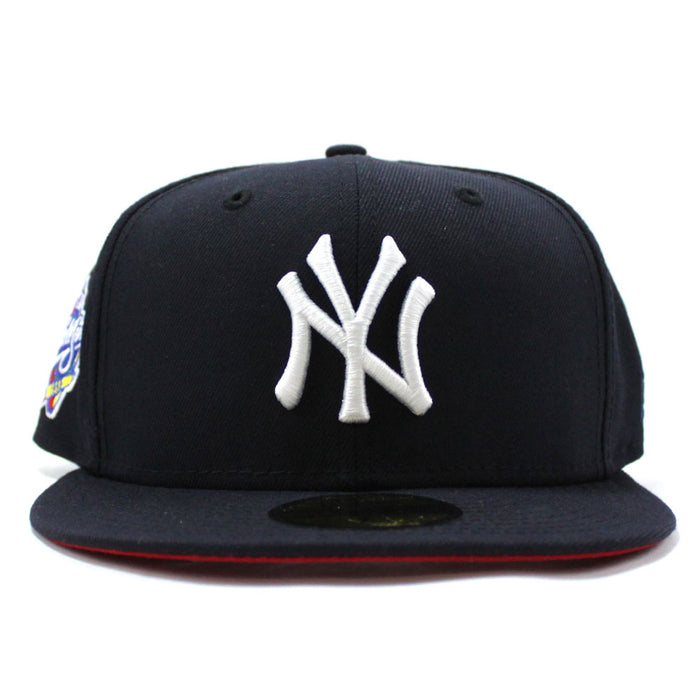 New York Yankees 1999 World Series New Era 59Fifty Fitted Hat (Small Logo Navy RED Under Brim)