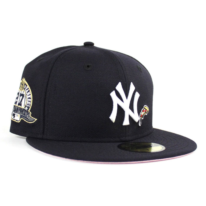 New York Yankees 27 World Championships New Era 59Fifty Fitted Hat (Pink Under Brim)