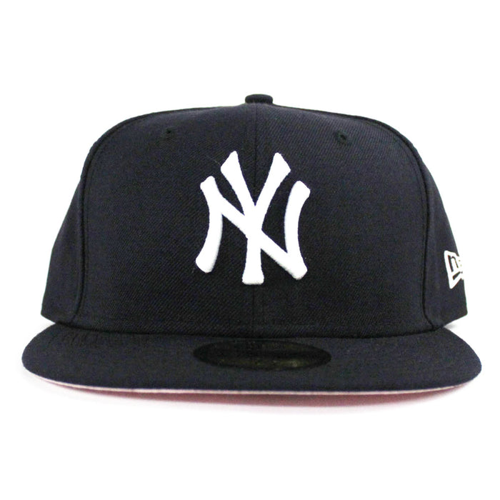 New York Yankees New Era 59Fifty Fitted Hat (Navy Pink Under Brim)