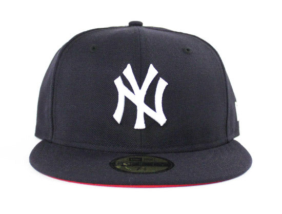 New York Yankees New Era 59Fifty Fitted Hats (NAVY RED UNDER BRIM)