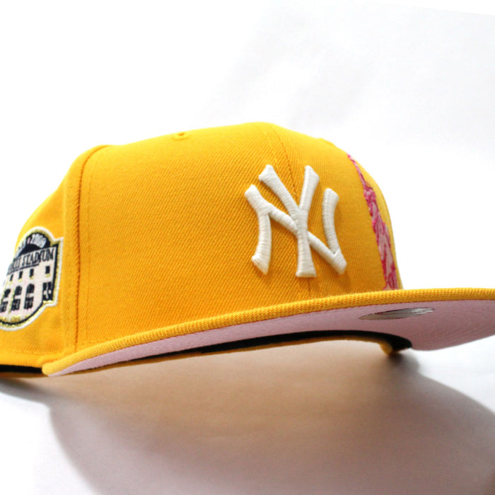 New York Yankees Statue of Liberty 27 World Championships 59Fifty New Era Fitted Hat (Gold Pink Under Brim)