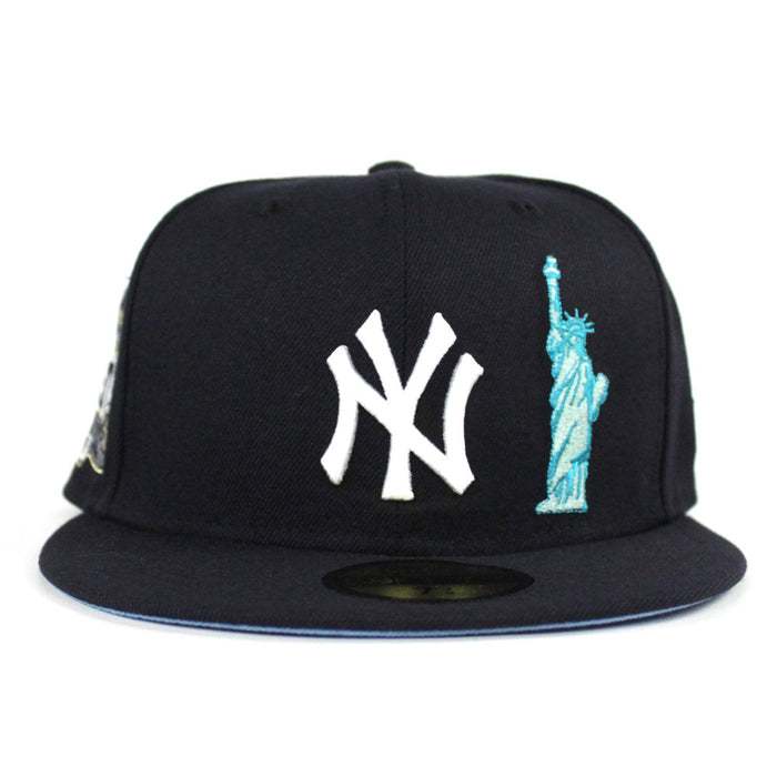 New York Yankees Statue of Liberty 27 World Championships 59Fifty New Era Fitted Hat (Navy Blue Under Brim)
