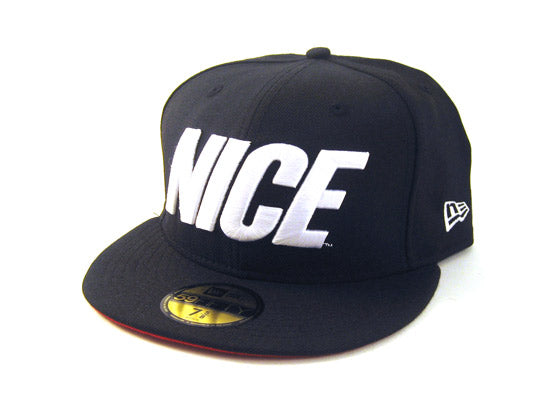 Nice New Era Fitted 59Fifty Caps (BLACK RED UNDER BRIM)