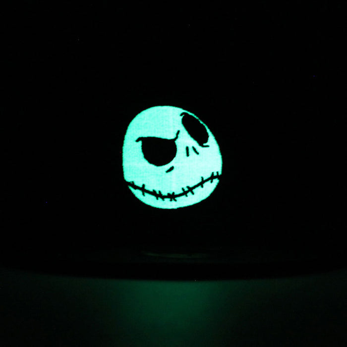 Nightmare Before Christmas Jack Skellington Face New Era 59Fifty Fitted Hat (Black Glow in the Dark Gray Under Brim)
