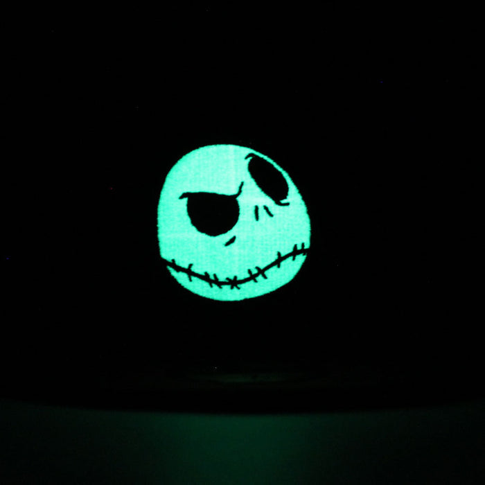 Nightmare Before Christmas Jack Skellington Face New Era 59Fifty Fitted Hat (Red Glow in the Dark Gray Under Brim)