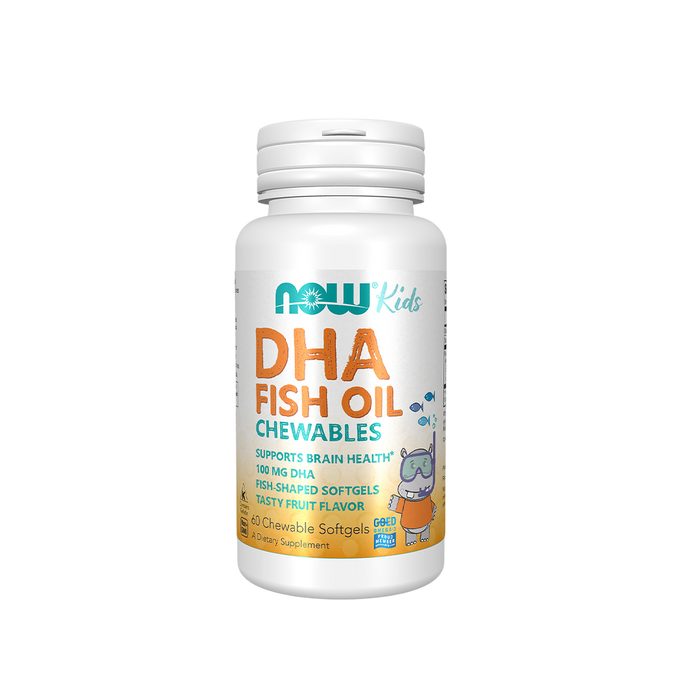Now Kids DHA-100mg Fish Oil 60 Chewable Softgels
