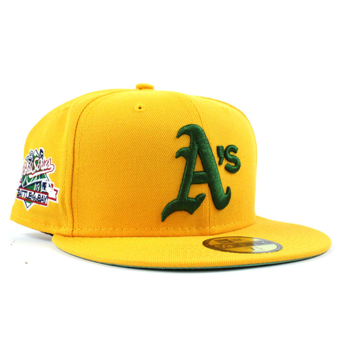 Oakland Athletics 1989 Battle of the Bay World Series New Era 59Fifty Fitted Hat (Yellow Mint Under Brim)