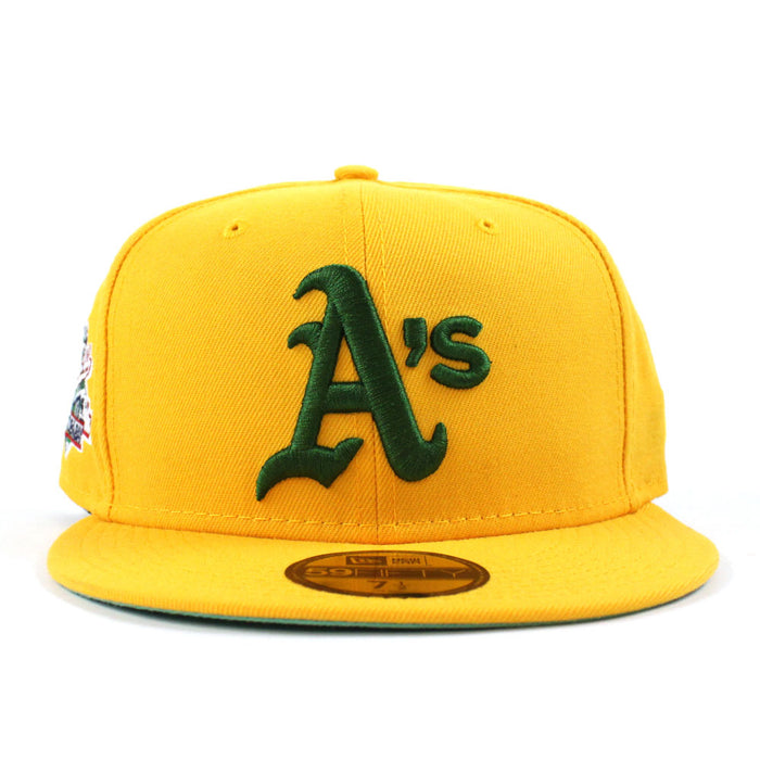 Oakland Athletics 1989 Battle of the Bay World Series New Era 59Fifty Fitted Hat (Yellow Mint Under Brim)