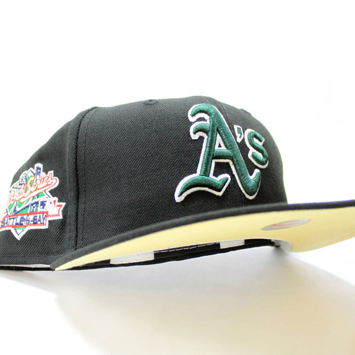 Oakland Athletics 1989 World Series Battle of The Bay New Era 59Fifty Fitted Hat (Black Yellow Under Brim)