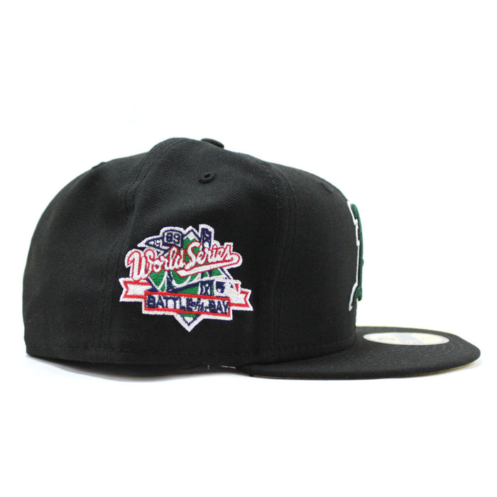Oakland Athletics 1989 World Series Battle of The Bay New Era 59Fifty Fitted Hat (Black Yellow Under Brim)