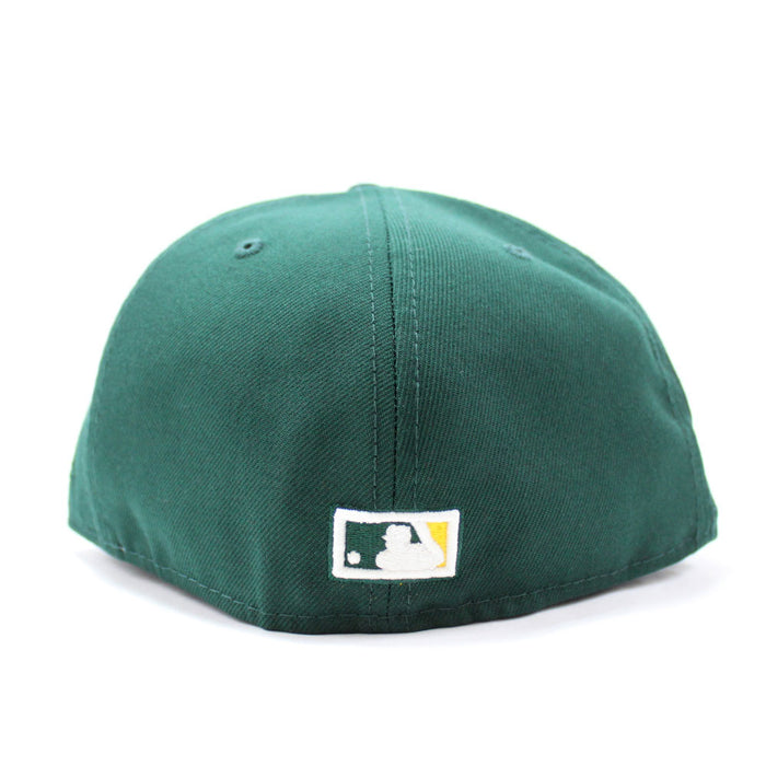 Oakland Athletics 1989 World Series New Era 59Fifty Fitted Hat (Green & Peach Under Brim)