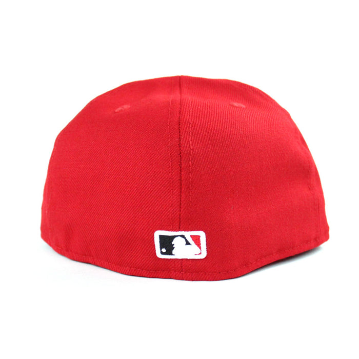 Palm Tree Los Angeles Dodgers 60TH ANNIVERSARY New Era 59Fifty Fitted Hat (Red Pink Under Brim)
