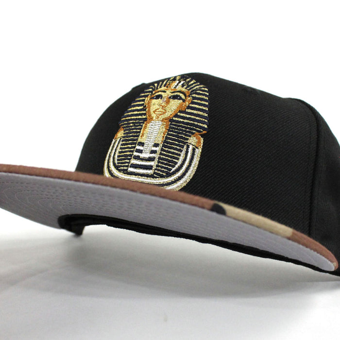 Pharaoh New Era 59Fifty Fitted Hat (Air Jordan 10 Desert Camo Black Gray Under Brim)