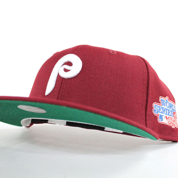 Philadelphia Phillies 1980 World Series New Era 59Fifty Fitted Hat (Cardinal Green Under Brim)