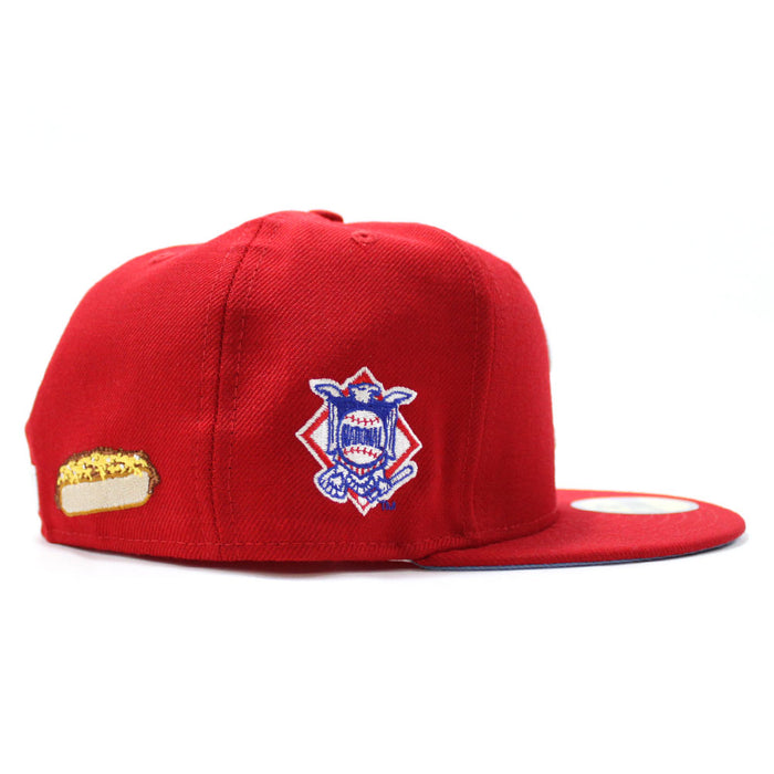 Philadelphia Phillies National League Logo 59Fifty New Era Fitted Cap (Red Blue Under Brim)