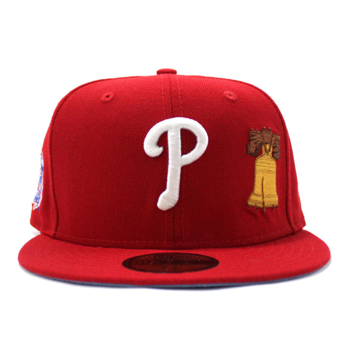 Philadelphia Phillies National League Logo 59Fifty New Era Fitted Cap (Red Blue Under Brim)