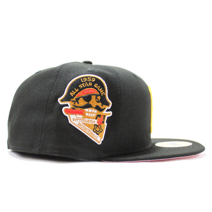 Pittsburgh Pirates 1959 All Star Game New Era 59Fifty Fitted Hat (Black Pink Under Brim)