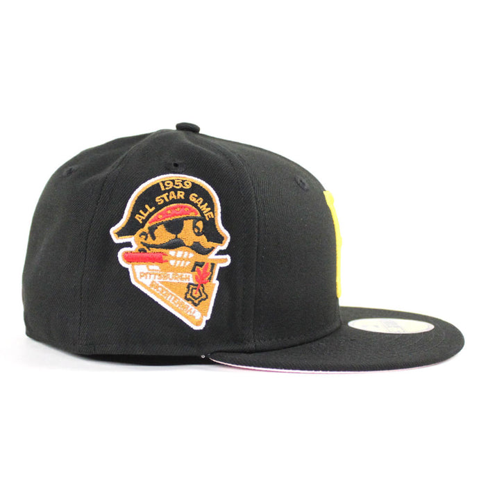 Pittsburgh Pirates 1959 All Star Game New Era 59Fifty Fitted Hat (Black Pink Under Brim)