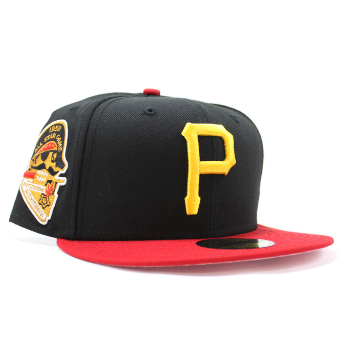 Pittsburgh Pirates 1959 All Star Game New Era 59Fifty Fitted Hat (Black Red Pink Under Brim)