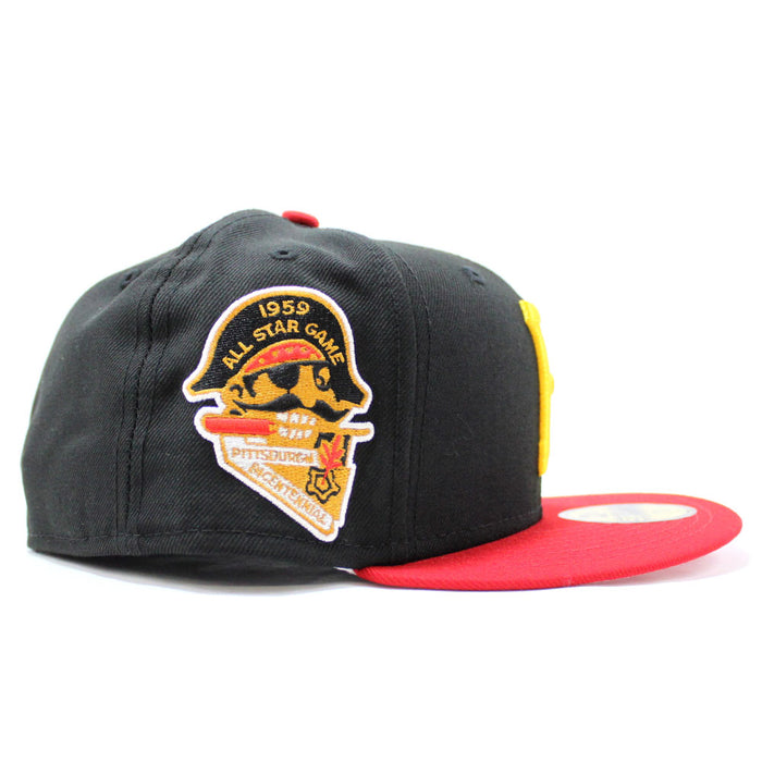 Pittsburgh Pirates 1959 All Star Game New Era 59Fifty Fitted Hat (Black Red Pink Under Brim)