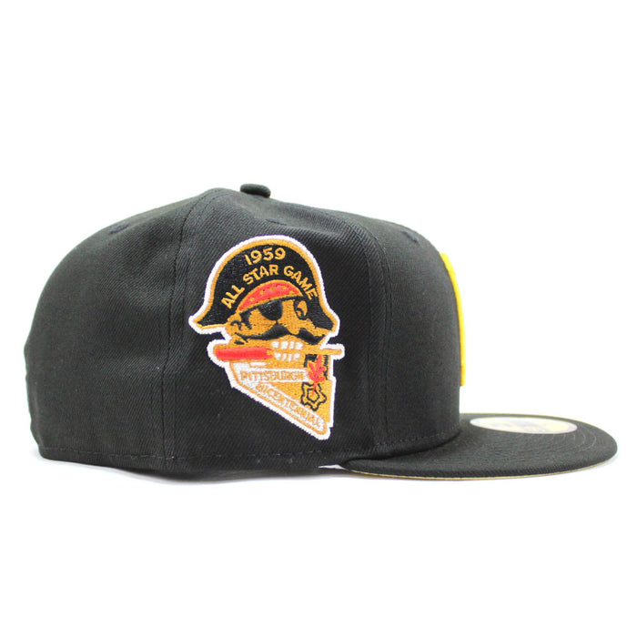 Pittsburgh Pirates 1959 All Star Game New Era 59Fifty Fitted Hat (Black Yellow Under Brim)