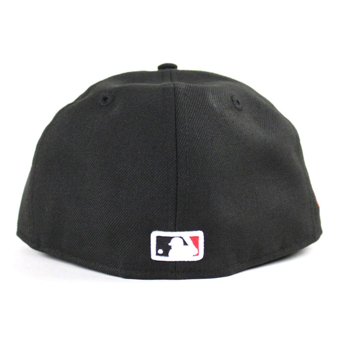 PIZZA New York Yankees 27 World Championships New Era 59Fifty Fitted Hat (BLACK Red Under Brim)