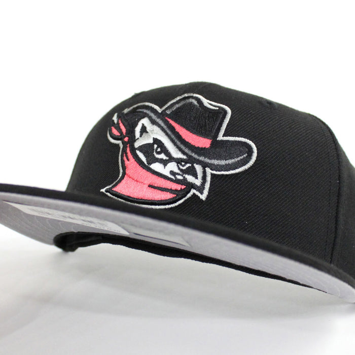 Quad Cities River Bandits New Era 59Fifty Fitted Hat (Air Jordan Retro 4 Hot Punch Black Lava Red Gray Under Brim)