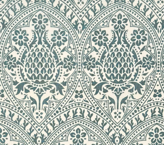 Quadrille Fabric: Pina - Custom Vapor on Tinted Belgian Linen / Cotton