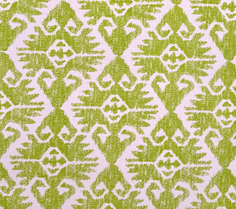 Quadrille Fabric: Tucson - Jungle Green on Tinted Belgian Linen / Cotton