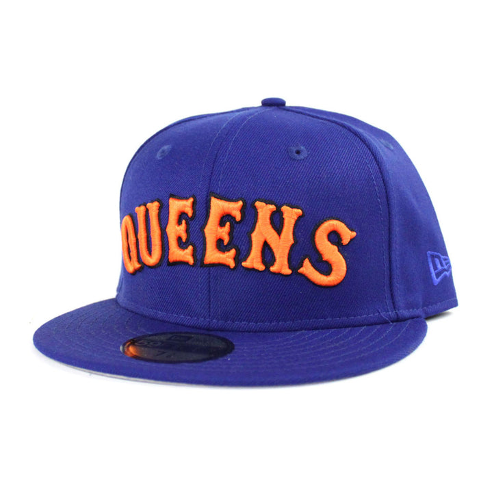 Queens New Era 59Fifty Fitted Hat (Blue Gray Under Brim)