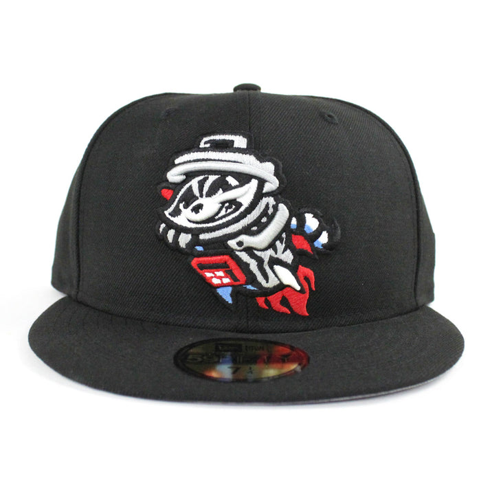Rocket City Trash Pandas New Era 59FIFTY Fitted Hat (Black Gray Under Brim)