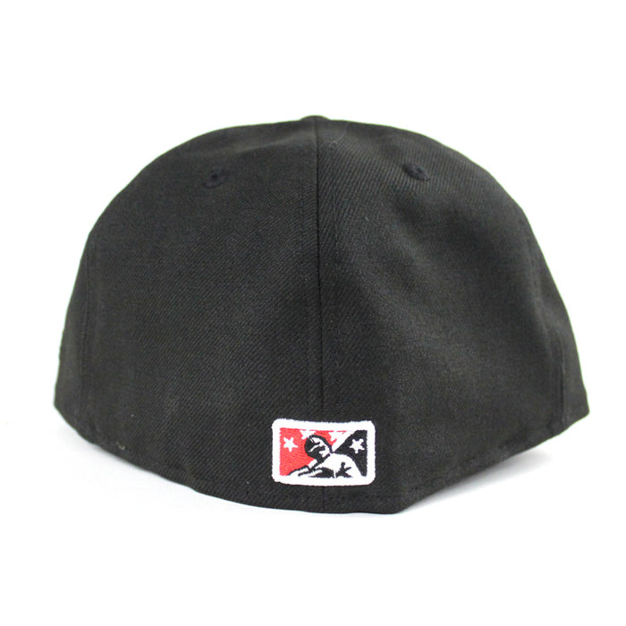Rocket City Trash Pandas New Era 59FIFTY Fitted Hat (Black Gray Under Brim)