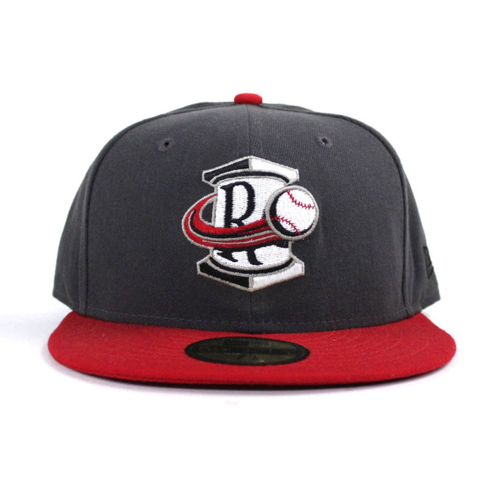 Rome Braves New Era 59Fifty Fitted Hat (Gray Red)
