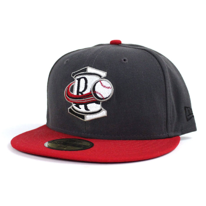 Rome Braves New Era 59Fifty Fitted Hat (Gray Red)