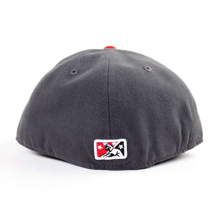 Rome Braves New Era 59Fifty Fitted Hat (Gray Red)