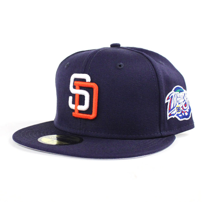 San Diego Padres 1998 World Series 59Fifty New Era Fitted Hats (Navy Gray Under Brim)-7 1/2