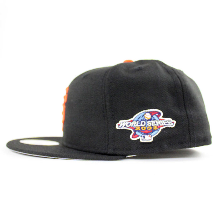 San Francisco Giants 2002 World Series New Era 59Fifty Fitted Hat (Black Gray U Under Brim)