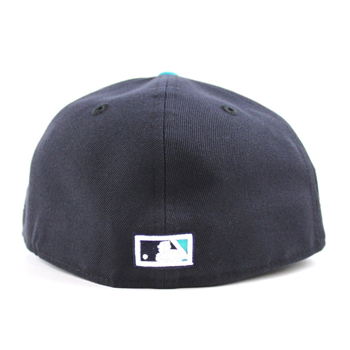 Seattle Mariners 2001 All Star Game New Era 59Fifty Fitted Hat (Navy Aqua PINK Under Brim)