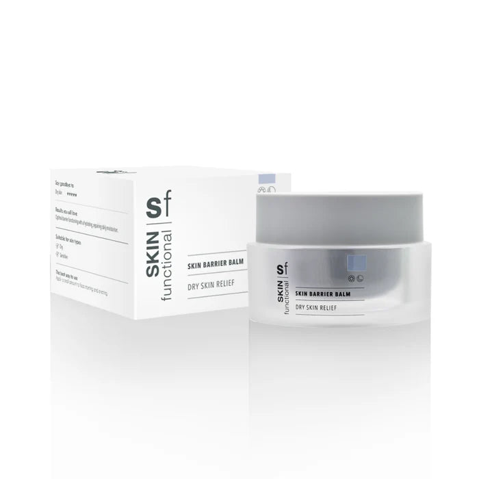 Skin barrier balm with packaging on a white background