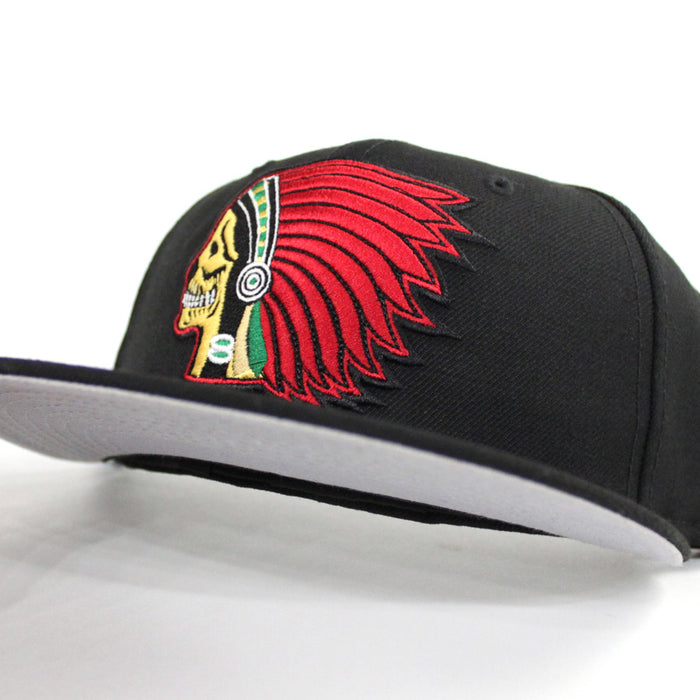 Skull Chiefs New Era 59Fifty Fitted Hats (Black Gray Under Brim)