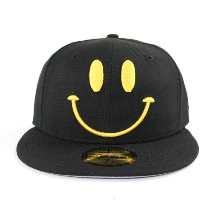 Smile New Era 59Fifty Fitted Hat (Black Yellow Gray Under Brim)