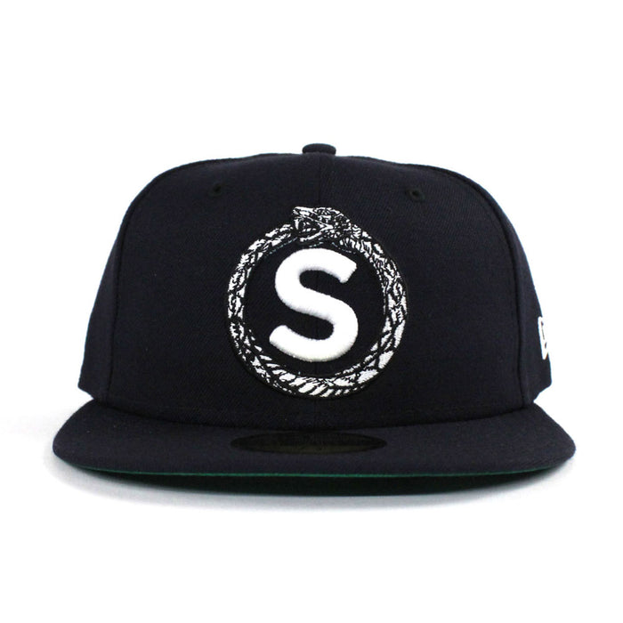 Snake New Era 59Fifty Fitted Hat (Navy Green Under Brim)