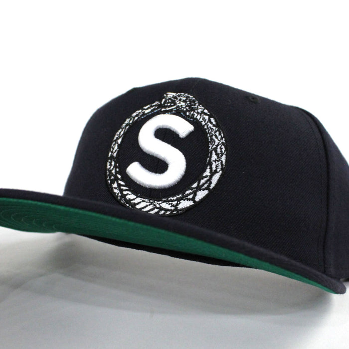 Snake New Era 59Fifty Fitted Hat (Navy Green Under Brim)