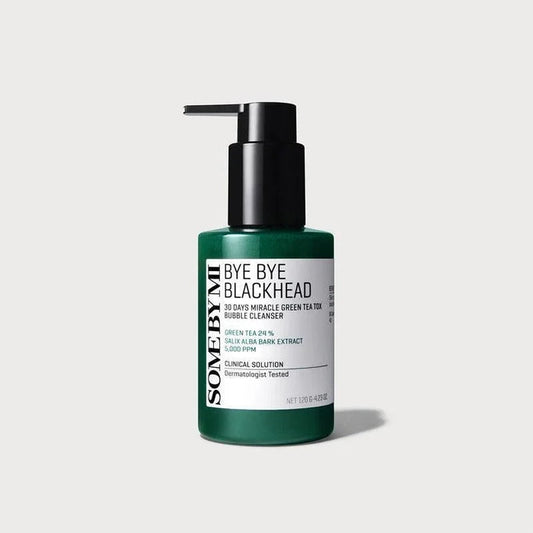 [SOME BY MI] Bye Bye Blackhead 30 Days Miracle Green Tea Tox Bubble Cleanser 120g SOME BY MI